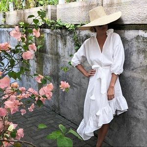 Linen asymmetrical summer dress ! Stunning